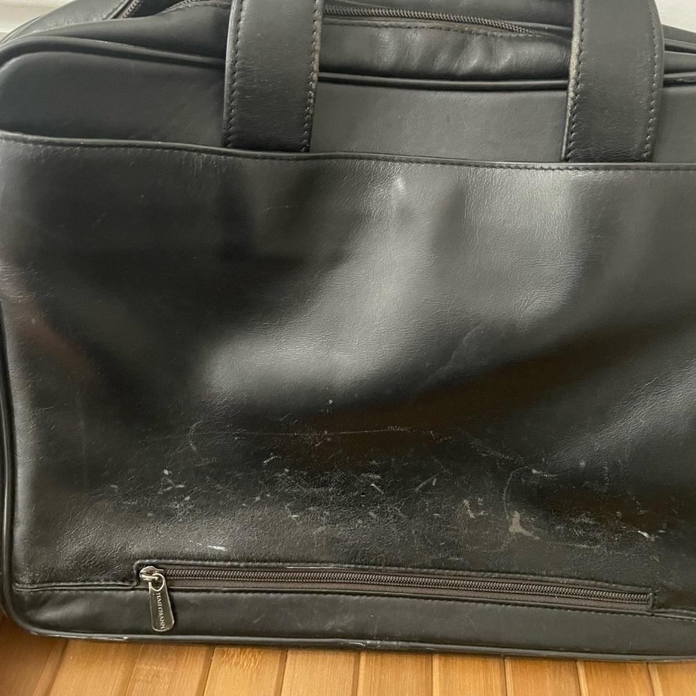 Hartmann Brown Leather Aviator Expandable Briefcase Laptop Bag MSRP $550 - Picture 6 of 7